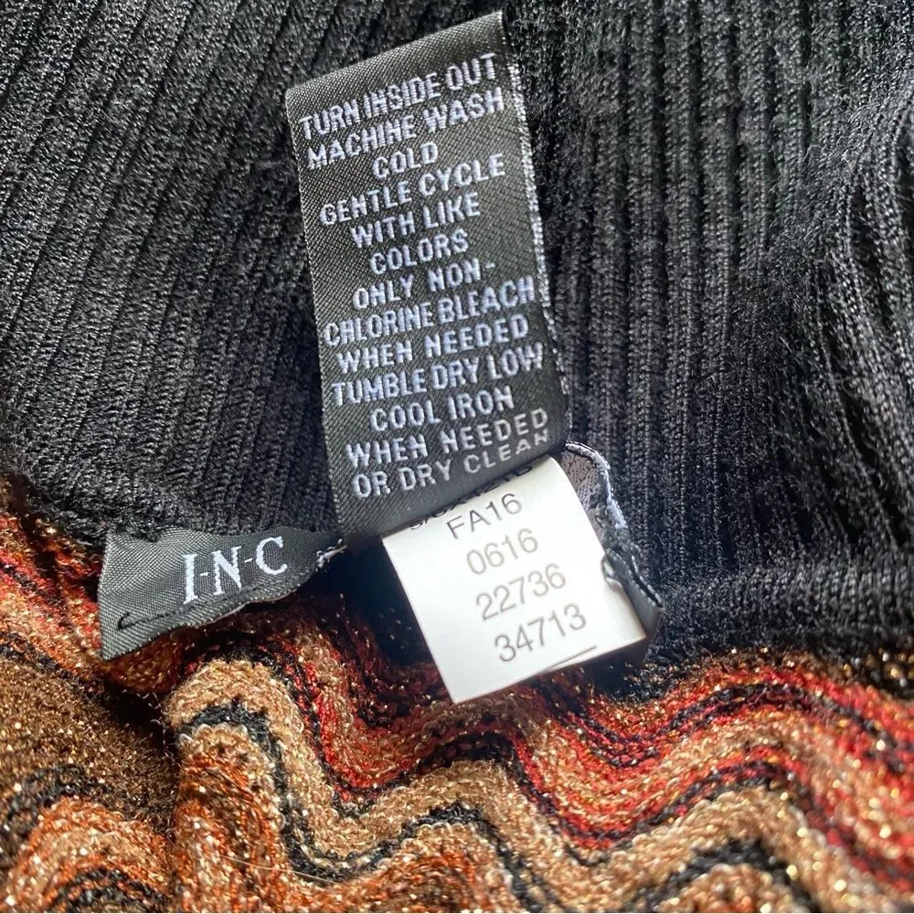 New INC Iris Apfel X Macy’s Collaboration Metallic Dress Size XL - Picture 7 of 8